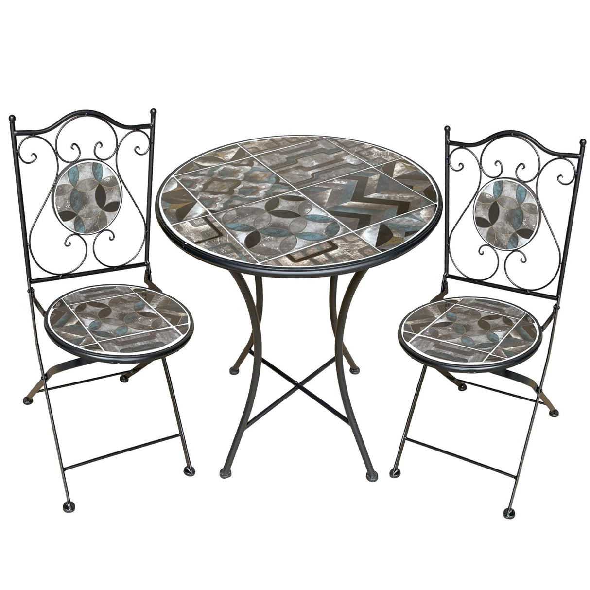Santona Two Seater Metal Framework Bistro Set - BISTRO SET 2 PERSON - Beattys of Loughrea