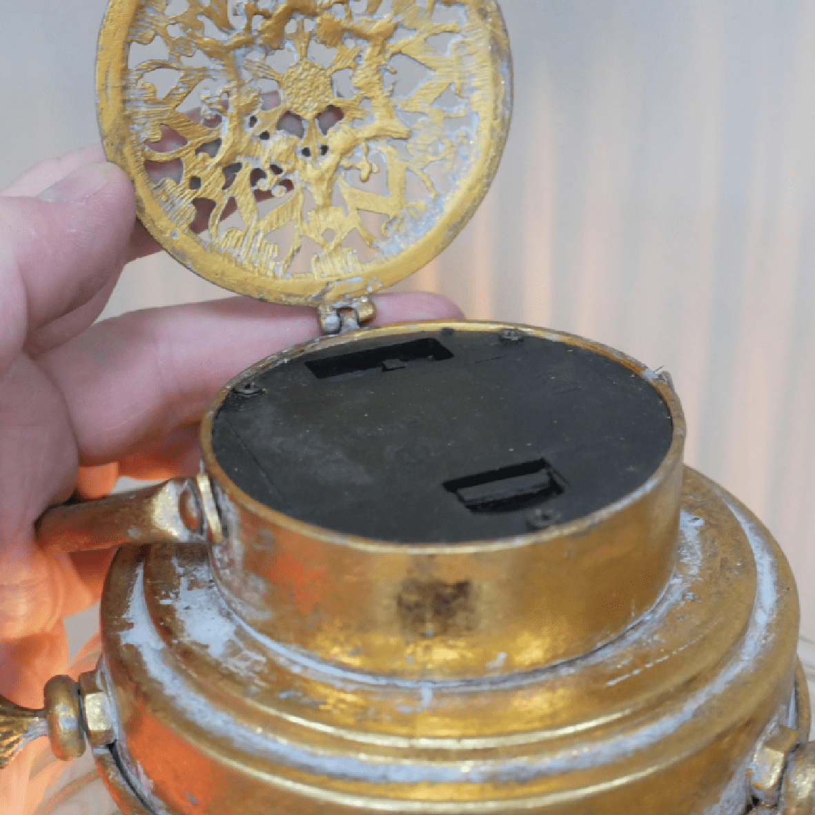 Glass Battery Operated Lantern 32cm - CANDLE HOLDERS / Lanterns - Beattys of Loughrea