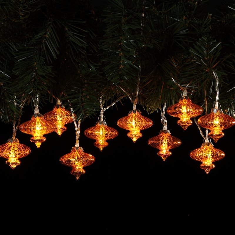 Noma 10 Warm White Antique Glass Shade String Light - Battery Operated - XMAS BATTERY OPERATED LIGHTS - Beattys of Loughrea
