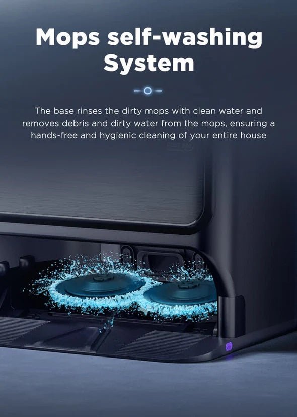 Midea V12 Robot Vacuum Cleaner and Mop Auto-Clean Station Black - ROBOT VACUUM CLEANER - Beattys of Loughrea