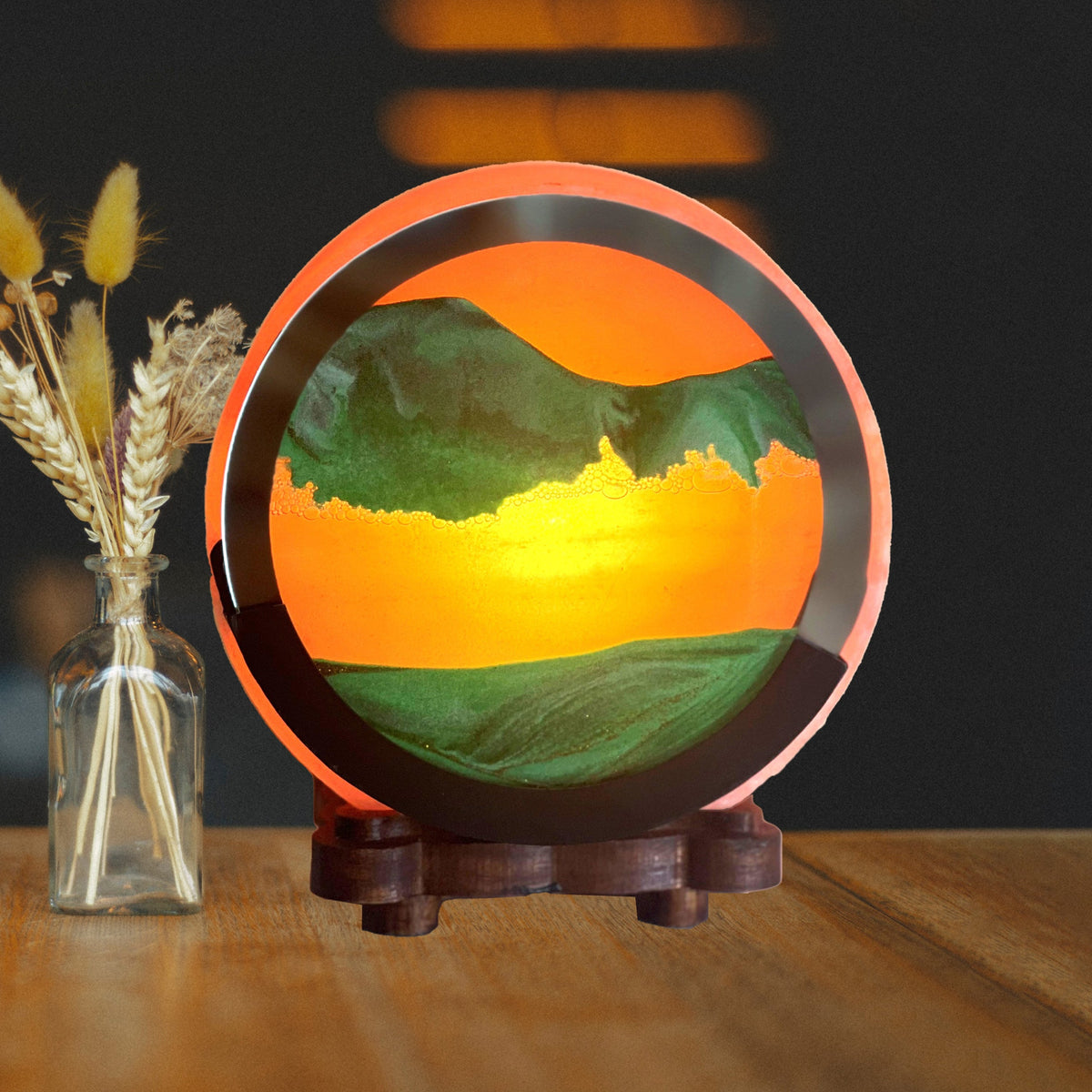 Green Sand Picture Salt Lamp