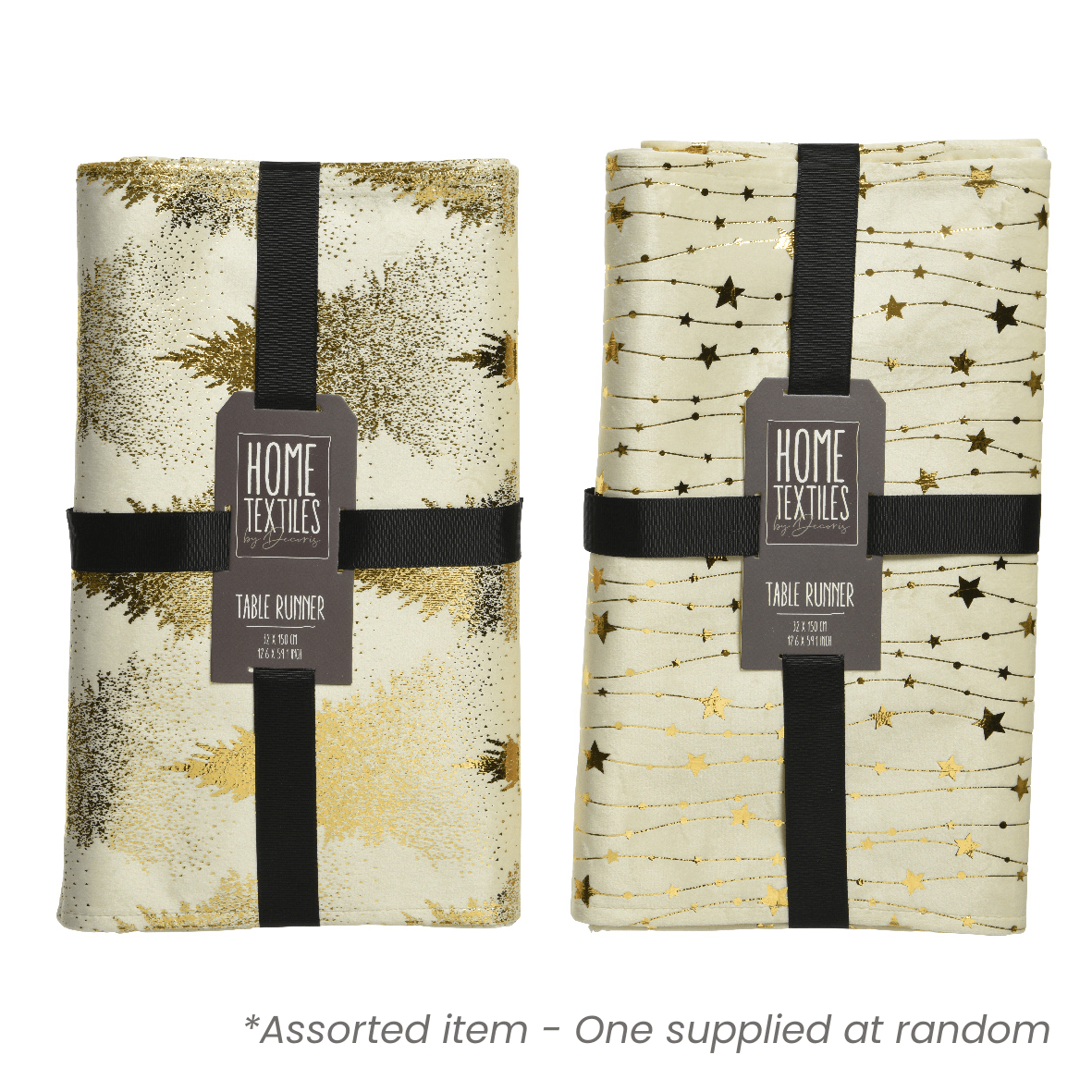 32 x 150cm Table Runner Polyester Assorted - One Supplied* - TABLECLOTHS/RUNNERS - Beattys of Loughrea