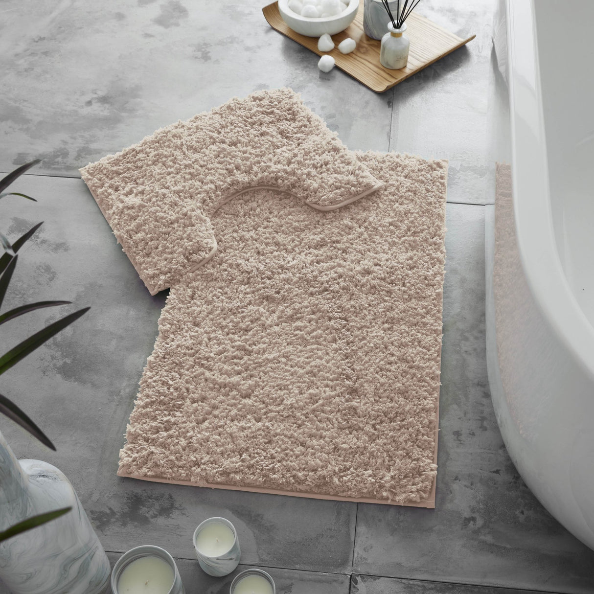 Gaveno Cavailia Ultimate Zero Twist 2pc Bath Set Blush Pink - BATH MATS/SETS - Beattys of Loughrea