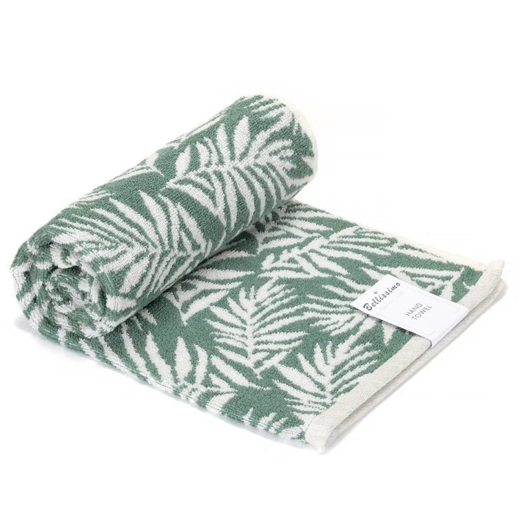 Botanical Bath Towel Single Green - TOWELS FACECLOTHS - Beattys of Loughrea