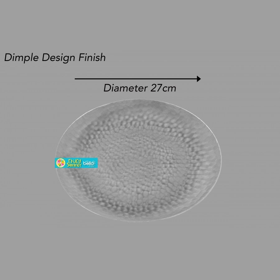 Bello Large Plastic Plate 27cm Dimple Range