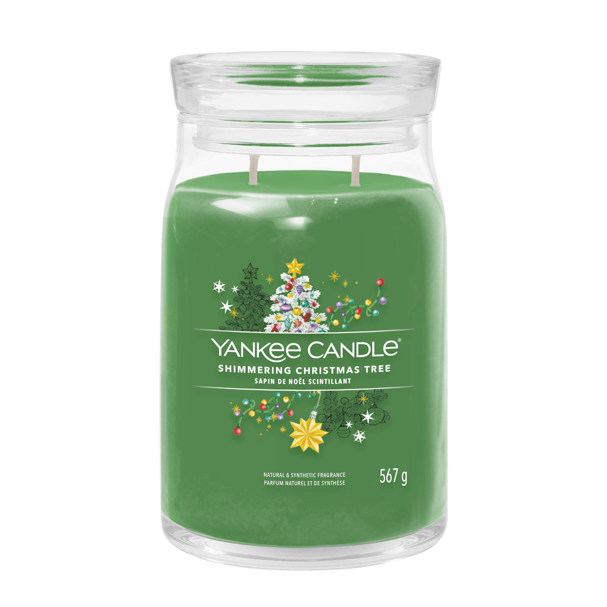 Shimmering Christmas Tree Signature Large Jar Yankee Candle 567g - CANDLES - Beattys of Loughrea