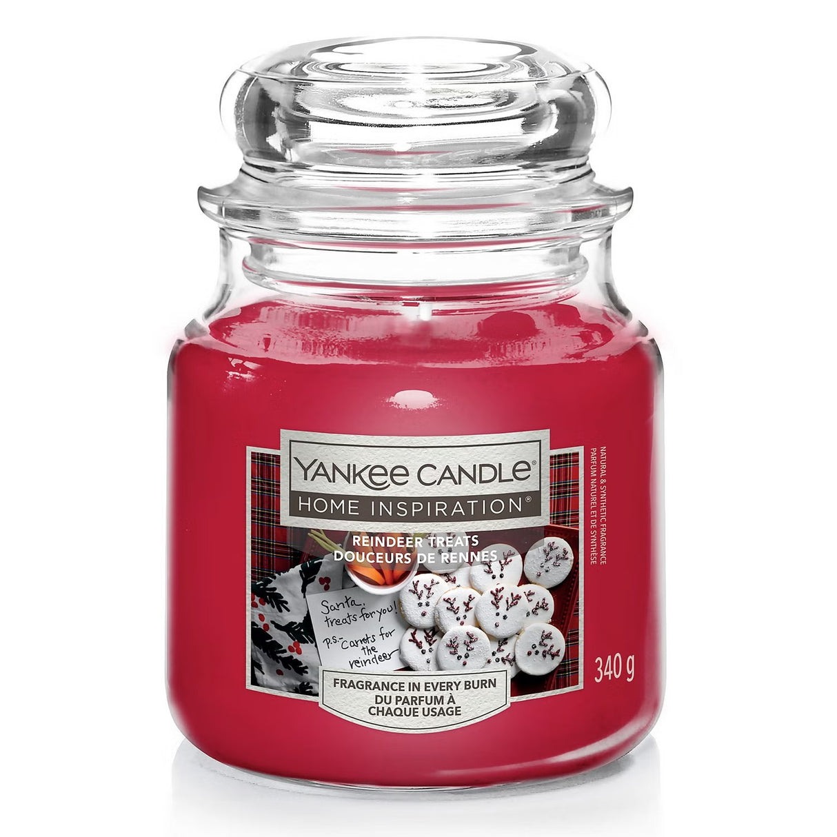 Reindeer Treats Home Inspirations Medium Yankee Christmas Candle 340g