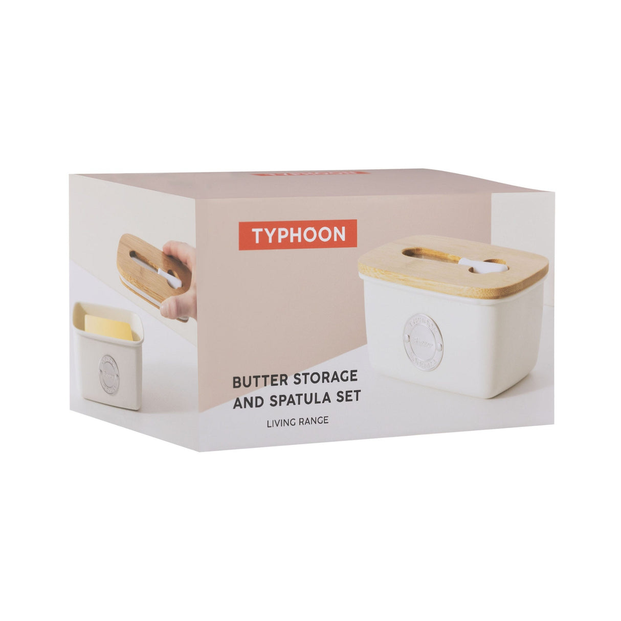 Rayware Living Cream Butter Storage & Spatula Set - GENERAL LOOSE WARE - Beattys of Loughrea