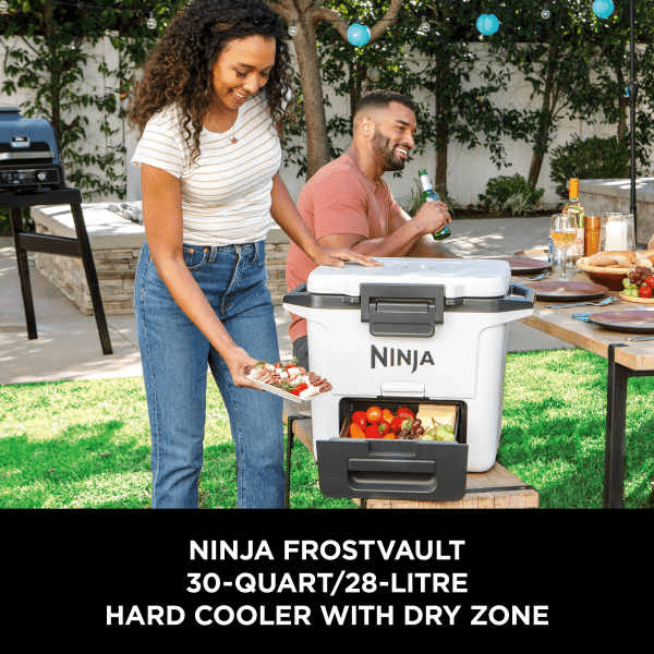 Ninja FrostVault 30QT/28L Hard Cooler - Cloud White FB131UKWH - COOLERS - Beattys of Loughrea