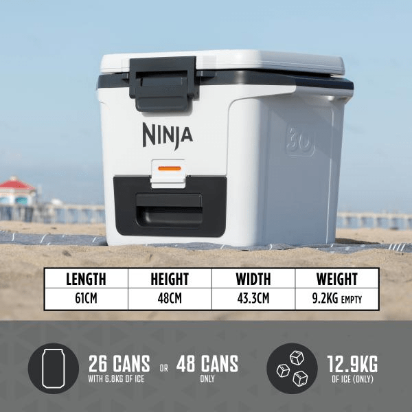 Ninja FrostVault 30QT/28L Hard Cooler - Cloud White FB131UKWH - COOLERS - Beattys of Loughrea