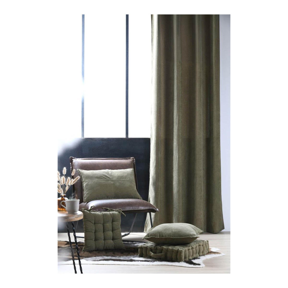 STOF Dandy Cushion, Khaki, 45x45cm