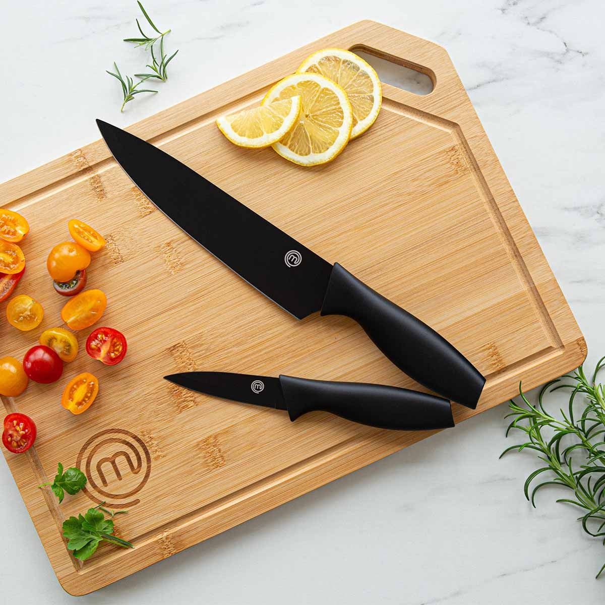 MasterChef 2pc Bamboo Chopping Board Set - WOODEN KITCHENWARE /ACCESSORIES - Beattys of Loughrea