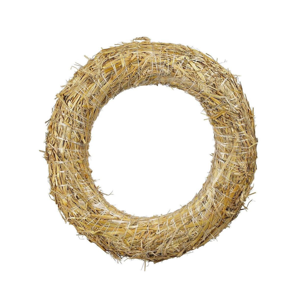 Mica Decorations Straw Wreath - H8 x Ø40 cm - Brown - PLANT TIES BAMBOO CANES STRING LABELS GARDEN PEGS - Beattys of Loughrea