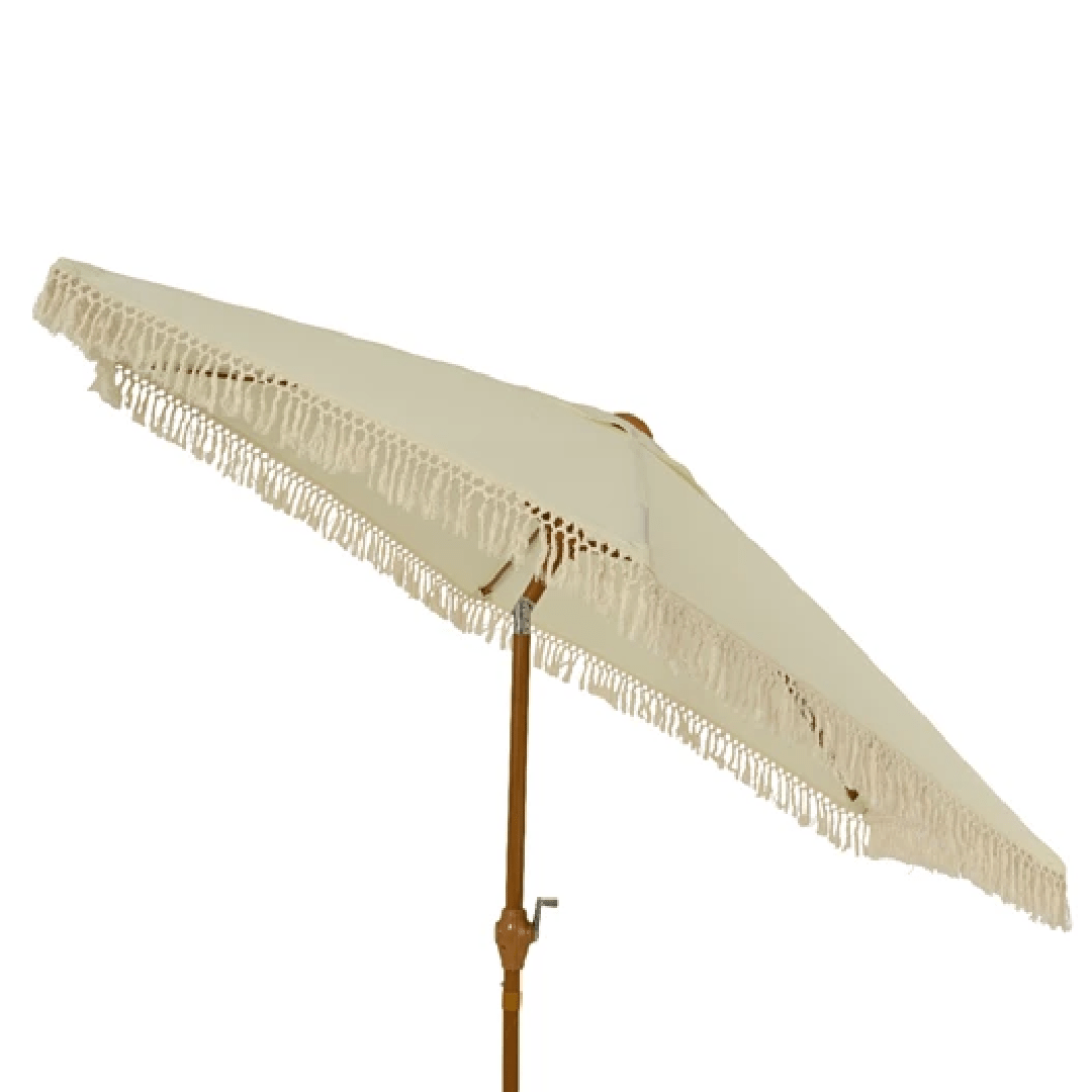 2.2m Crank & Tilt Garden Umbrella Parasol Beige - PARASOLS - Beattys of Loughrea