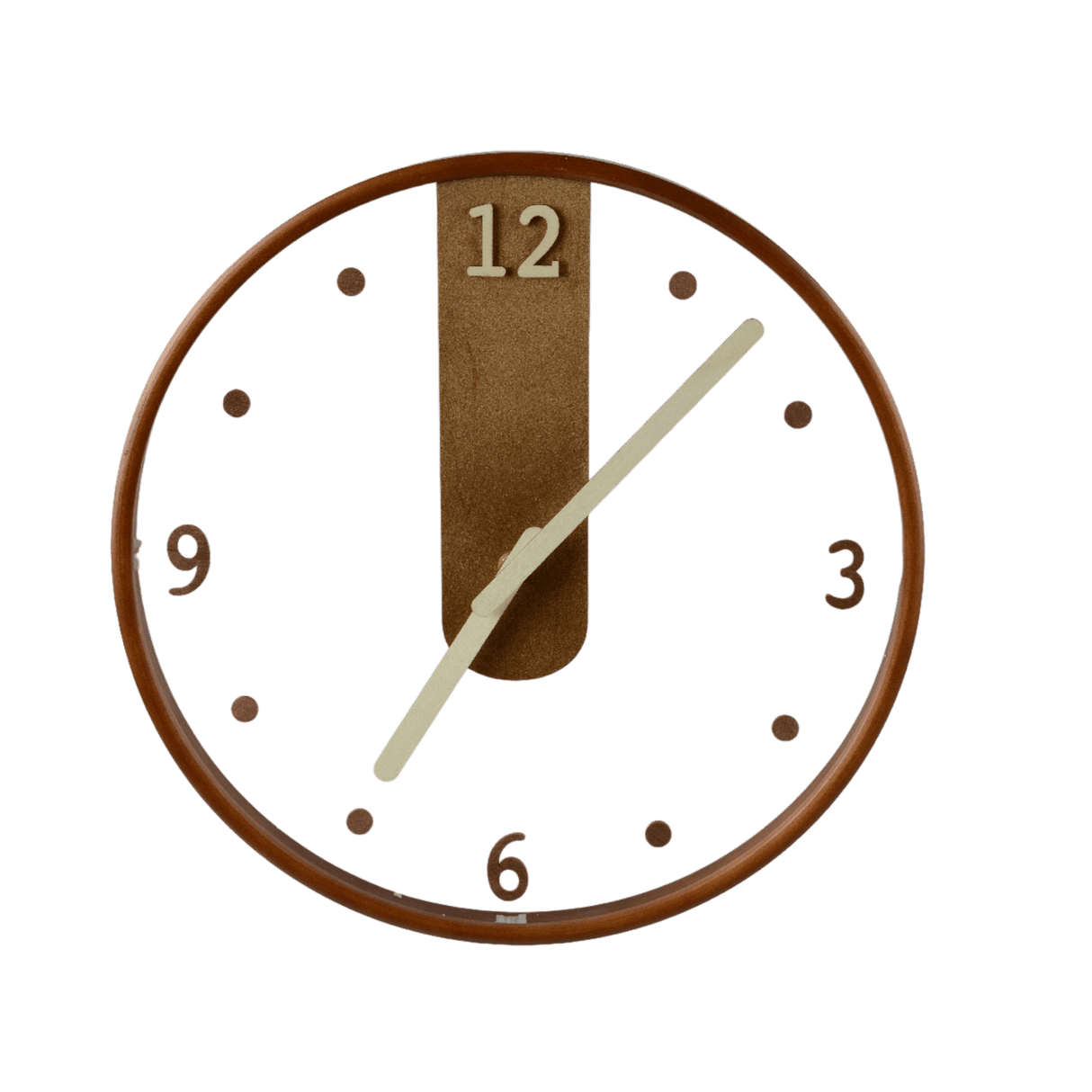 Decoris Dark Wood Transparent Wall Clock – 30cm - CLOCKS - Beattys of Loughrea
