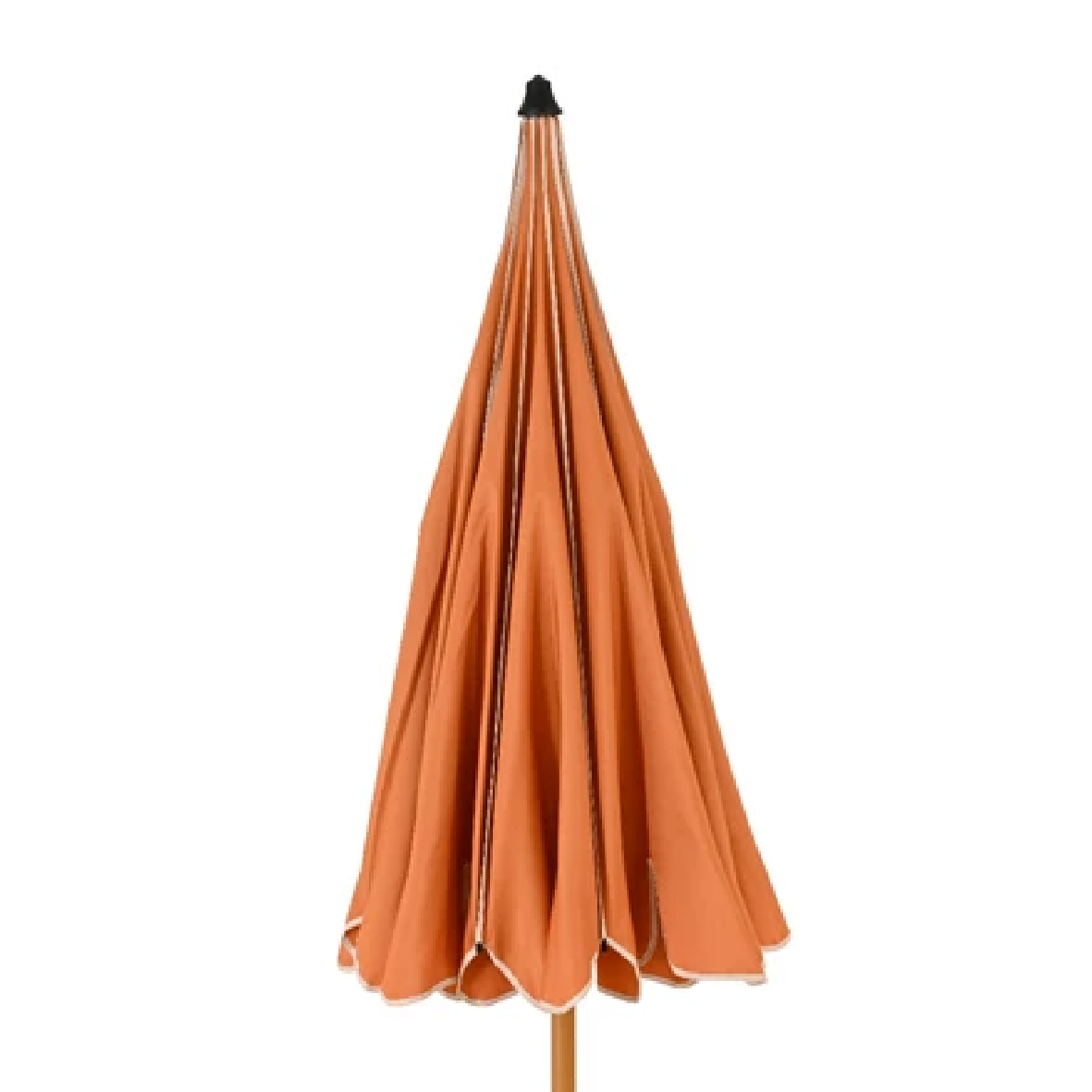 Two Tone Luxury Scalloped Parasol Coral 2m - PARASOLS - Beattys of Loughrea