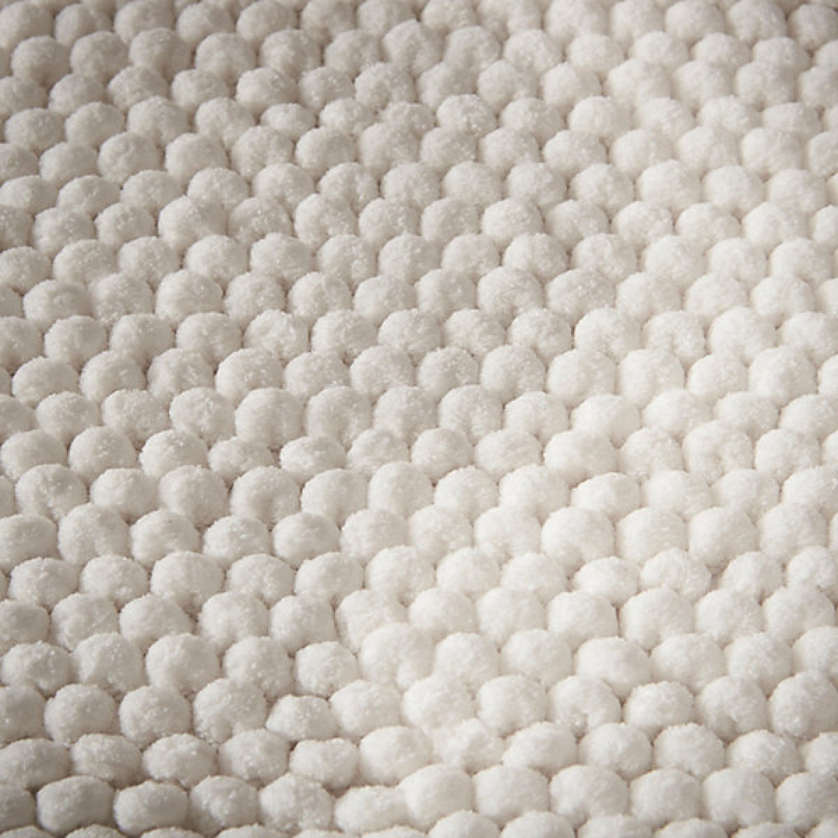 Catherine Lansfield Bianca Aspen Bobble 50 x 120 cm Bath Runner White