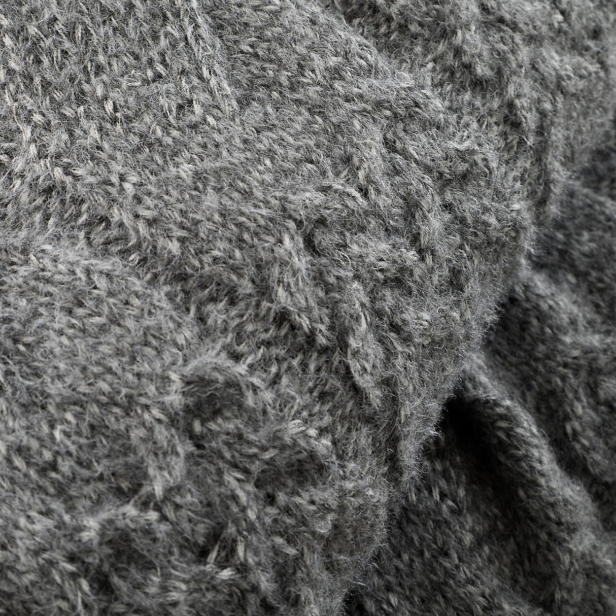 Bianca Cable Knit Blanket Throw – Grey (130x170cm) - THROWS/BLANKETS - Beattys of Loughrea