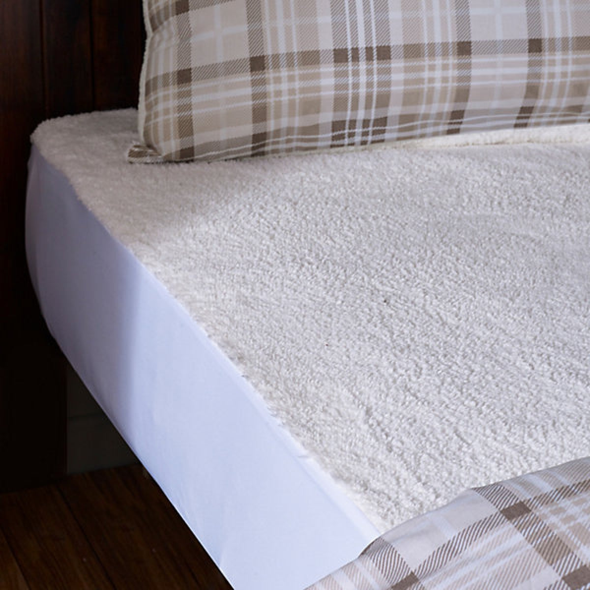 Catherine Lansfield Thermal Sherpa King Size Underblanket Under Fitted Sheet Cream