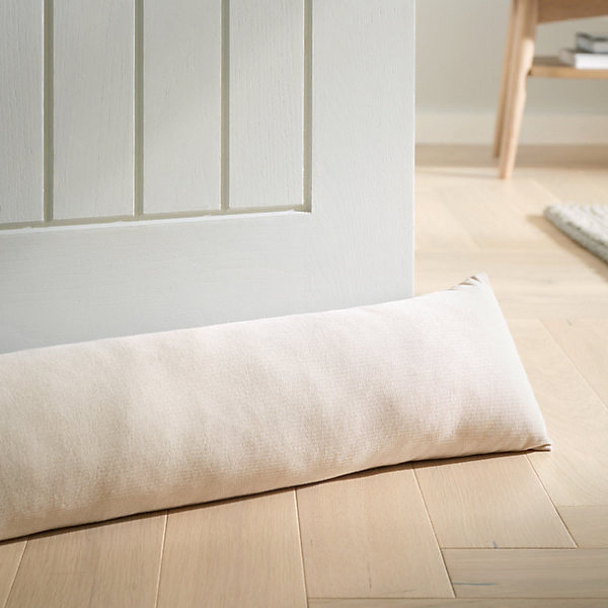 Catherine Lansfield Wilson Velvet Door Draught Excluder Natural