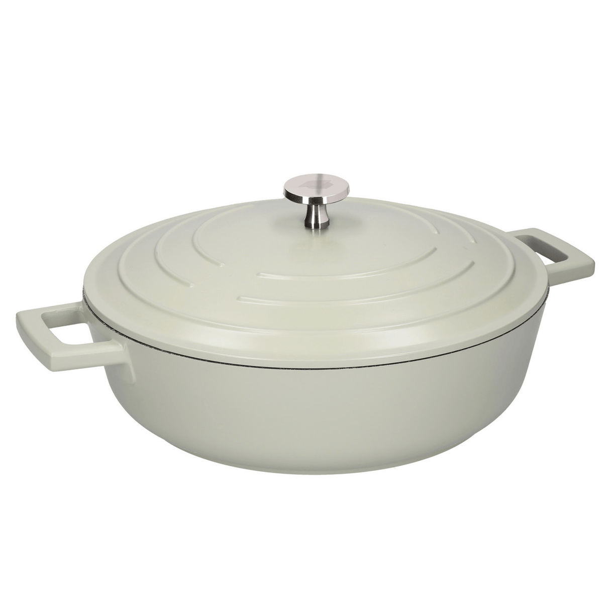 MasterClass Cast Aluminium Shallow Casserole Dish, 4L, Mint Green - CAST IRON KITCHENWARE - Beattys of Loughrea