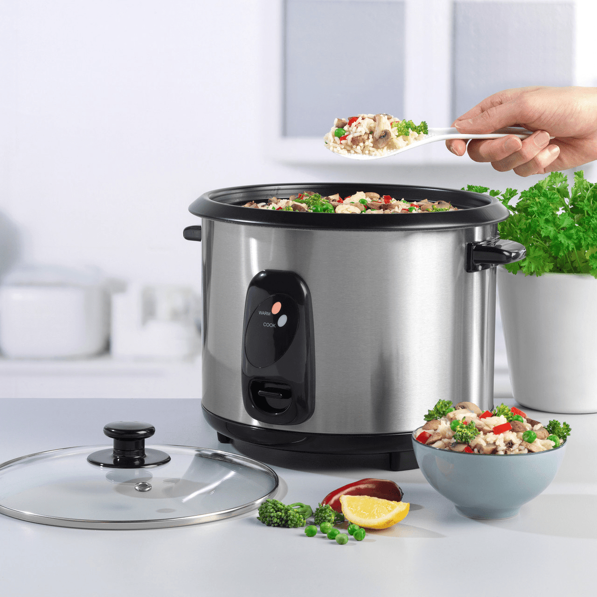 Progress Rice Cooker With Removable Non - Stick Bowl - FOOD STEAMER RICE COOKER SLOW COOKER - Beattys of Loughrea