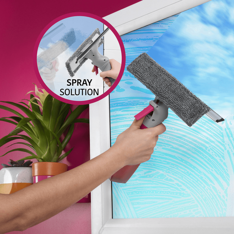 Kleeneze Spray Window Cleaning Wiper White/Pink - CLEANING - DUSTER / WINDOW ACCS - Beattys of Loughrea
