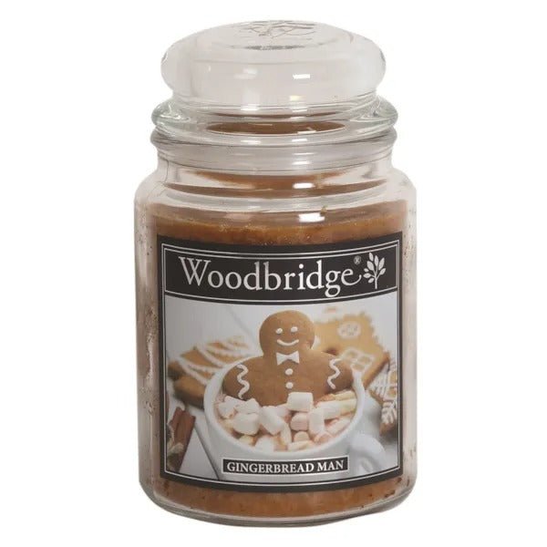 Woodbridge Gingerbread Man Large Scented Candle Jar - CANDLES - Beattys of Loughrea