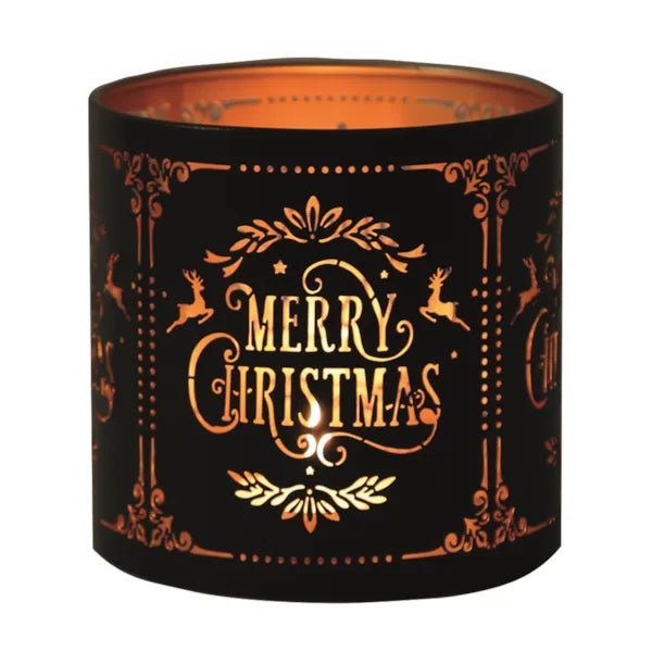 Aromatize Black Christmas 10.5cm Wax Melt Burner - POT POURRI/AROMATHERAPY/OILS/DIFFUSER - Beattys of Loughrea