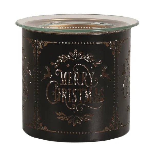 Aromatize Black Christmas 10.5cm Wax Melt Burner - POT POURRI/AROMATHERAPY/OILS/DIFFUSER - Beattys of Loughrea