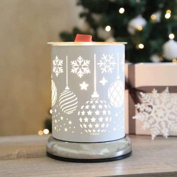 Electric Wax Melter Touch - White Silhouette Baubles 17cm - POT POURRI/AROMATHERAPY/OILS/DIFFUSER - Beattys of Loughrea