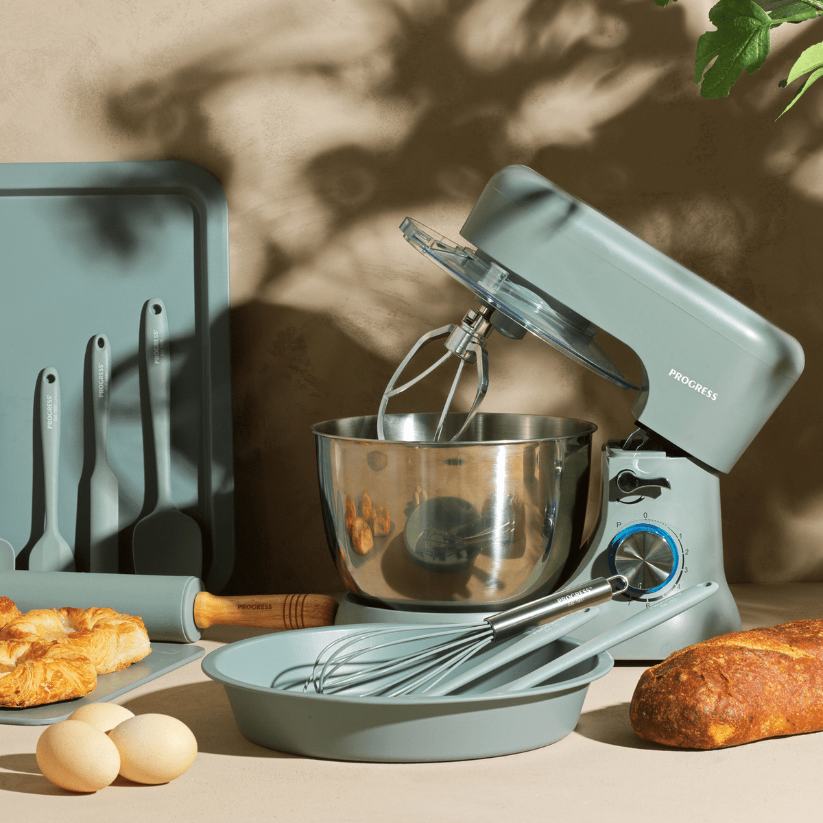 Progress Go Bake Stand Mixer, 1300W 4L, Teal