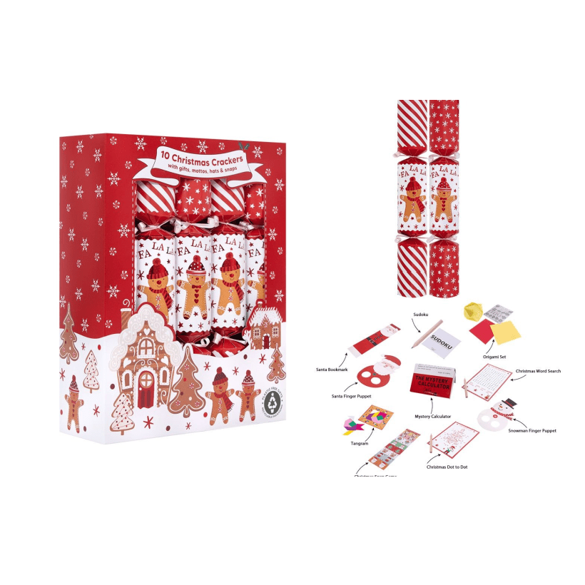 Christmas 10 Family Gingerbread 12" Crackers - XMAS ACCESSORIES - Beattys of Loughrea