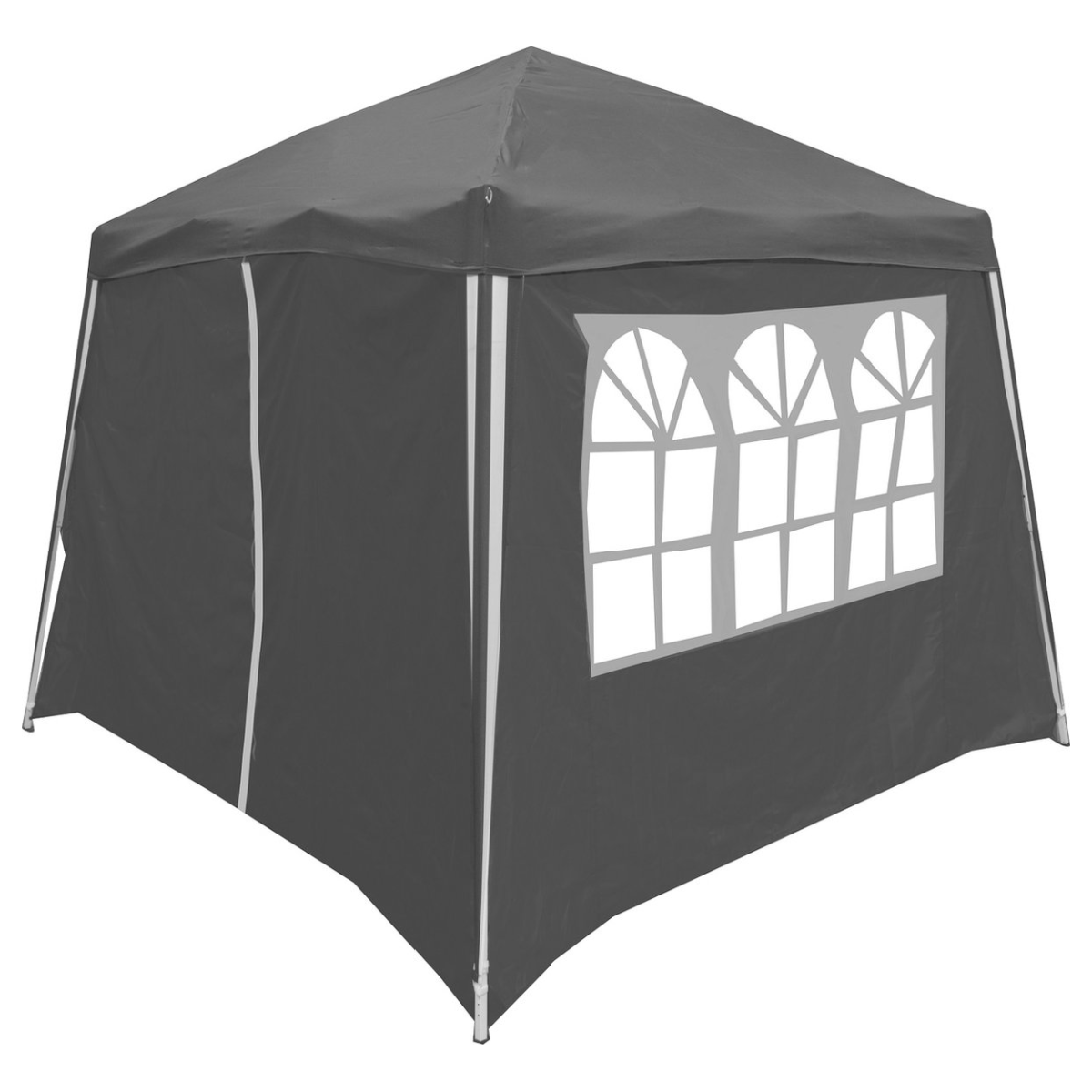 Lifetime Garden Foldable Party Tent Pavilion 3 x 3 x 2.45M with Side Walls - Anthracite - GAZEBO CANVAS & METAL - Beattys of Loughrea
