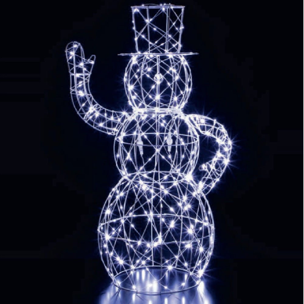 Noma 1m White Flexi Dickensian Snowman - XMAS LIGHTED OUTDOOR DECOS - Beattys of Loughrea
