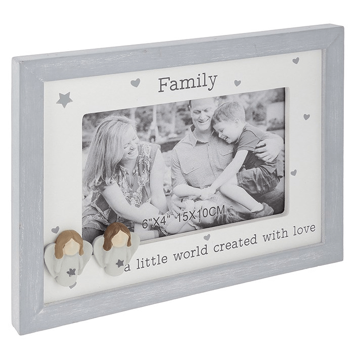 Pebble Angel 6x4 Photo Frame Family - PHOTO FRAMES - PLATED, GILT, STONE - Beattys of Loughrea