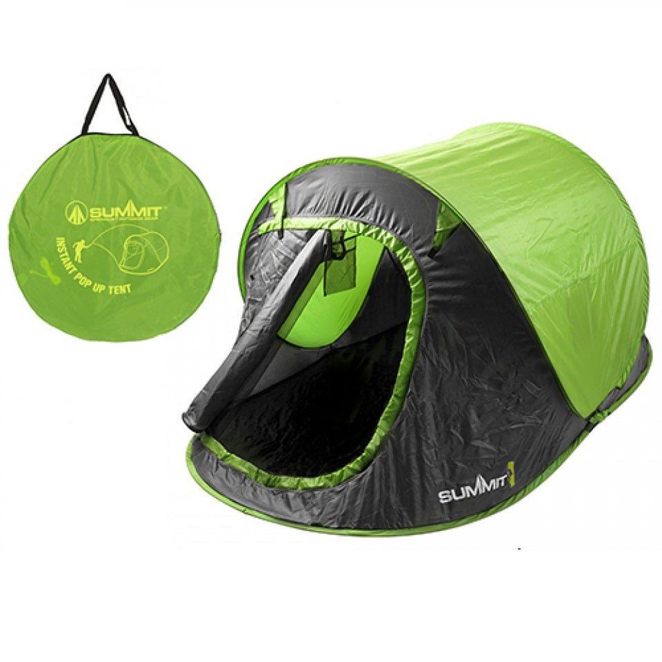 Summit Hydrahalt 2 Person Pop Up Tent - Lime Green - TENTS, CAMPING - Beattys of Loughrea