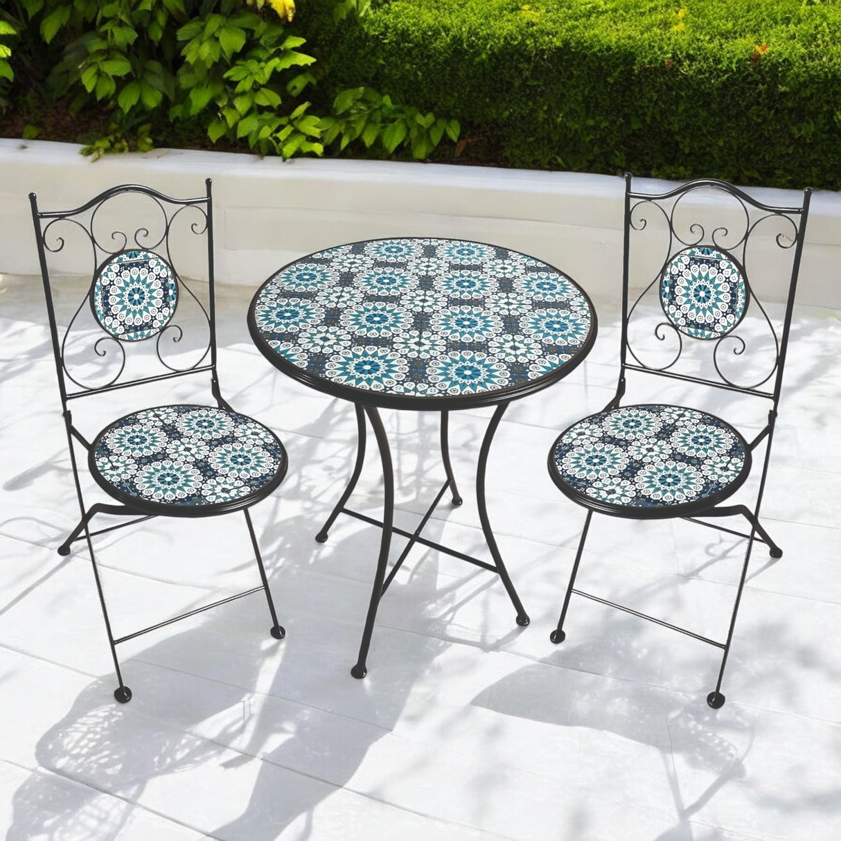 Romeno Two Seater Metal Framework Bistro Set - BISTRO SET 2 PERSON - Beattys of Loughrea
