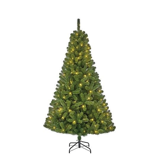 Charlton Artificial Christmas Tree with 360 LED 805 Tips 215cm (7ft) - XMAS TREE F/O LIGHT UP - Beattys of Loughrea