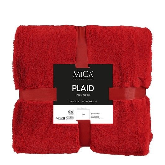 Bronte Fleece Blanket 200 x 150cm Red - THROWS/BLANKETS - Beattys of Loughrea