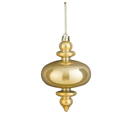 Ornament Finial Gold Pearl 15x8.5cm - XMAS BAUBLES - Beattys of Loughrea