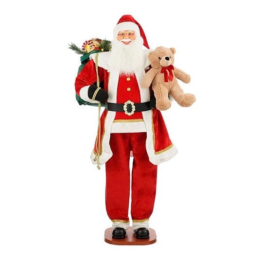 6ft Red Santa with Music and LED 180cm - XMAS ROOM DECORATION LARGE AND LIGHT UP - Beattys of Loughrea