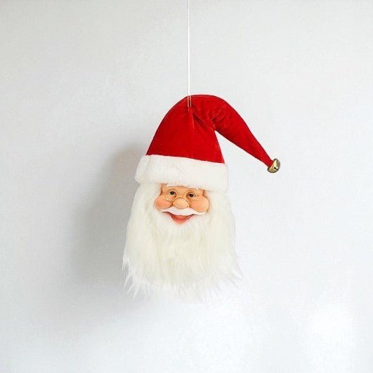 Santa Head Hanging Red 15 x 8 x 45cm - XMAS DECORATIONS - Beattys of Loughrea