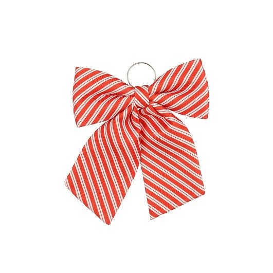 Luxury Christmas Bow Stripes Red 32 x 40 x 3cm - XMAS DECORATIONS - Beattys of Loughrea