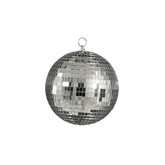 Mica Decorations Silver Mirror Ball 20cm - XMAS BAUBLES - Beattys of Loughrea
