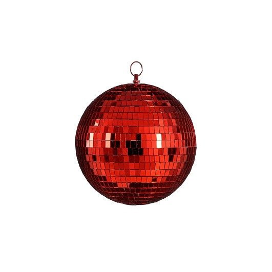 Mica Decorations Red Mirror Ball 20cm - XMAS BAUBLES - Beattys of Loughrea