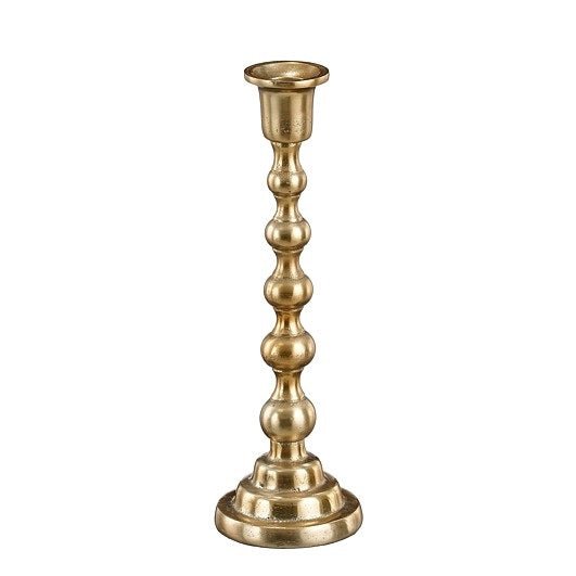 Mica Decorations Gold Candlestick 26 x 8.5cm - CANDLE HOLDERS / Lanterns - Beattys of Loughrea
