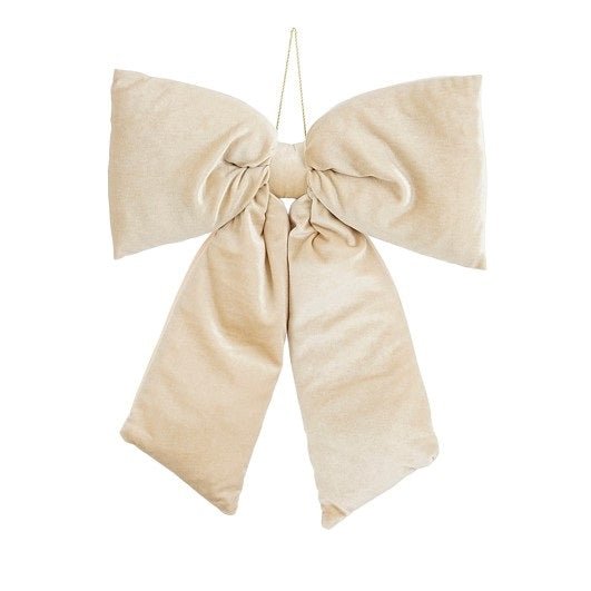 Luxury Christmas Bow Cream 7 x 39 x 50cm - XMAS DECORATIONS - Beattys of Loughrea