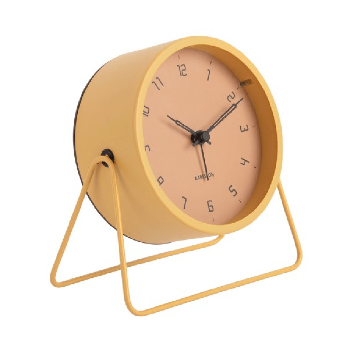 Alarm Clock Stark Iron Matt Honey Yellow - CLOCKS - Beattys of Loughrea