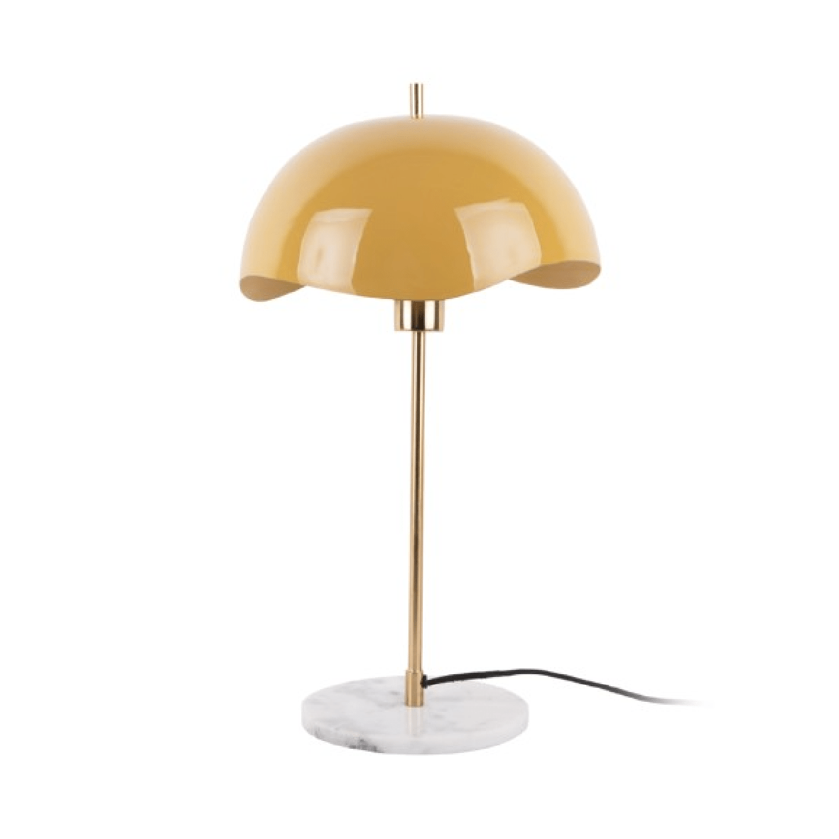 Table Lamp Waved Dome Honey Yellow - TABLE/BEDSIDE LAMPS - Beattys of Loughrea